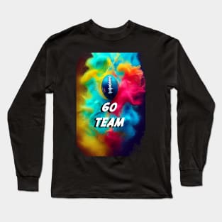 Go Team! Football Color Cloud Long Sleeve T-Shirt